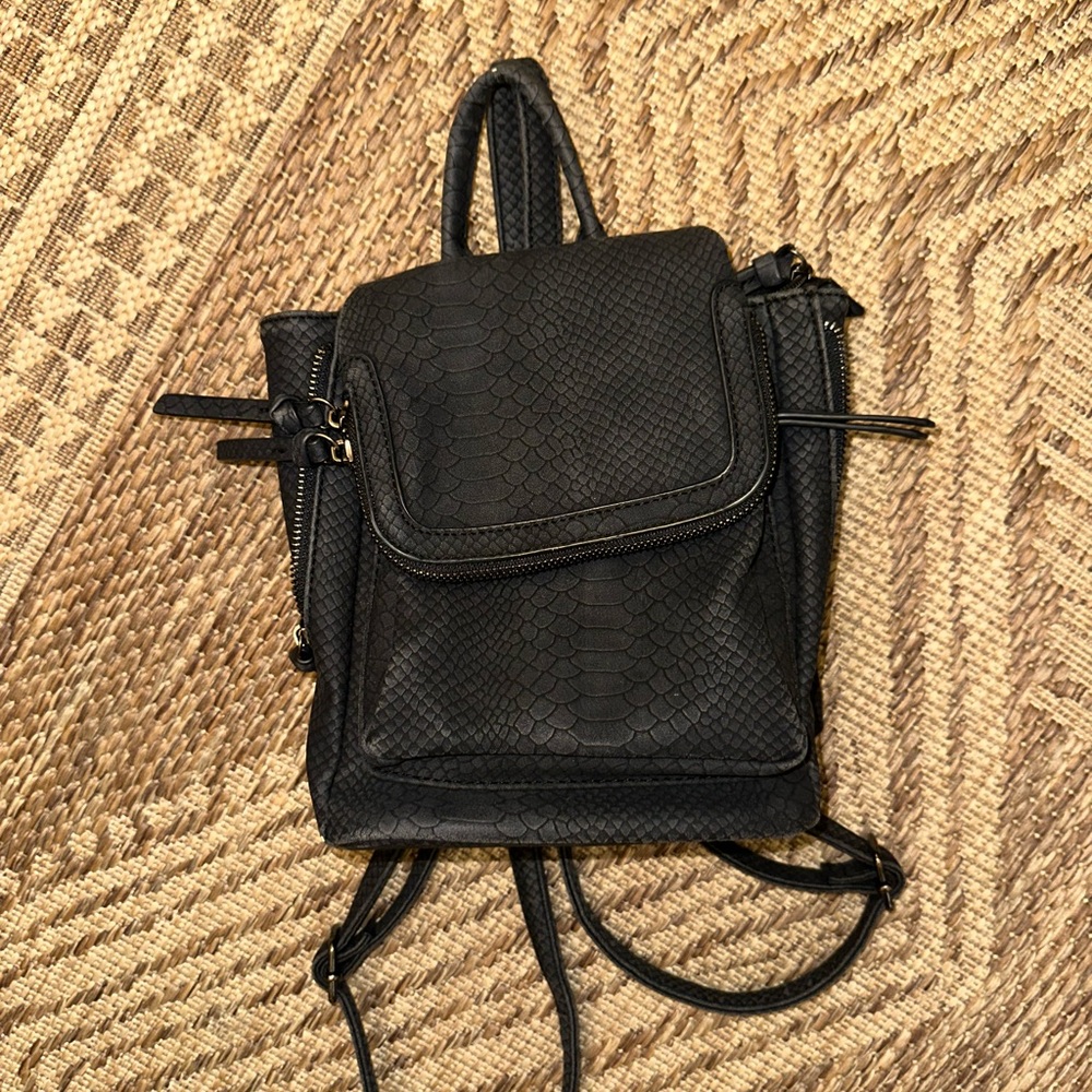 Black Mini Backpack Purse